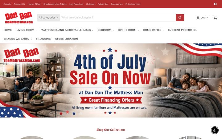 Screenshot of dandanthemattressman.com