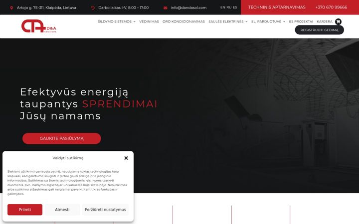 Screenshot of dandasol.com