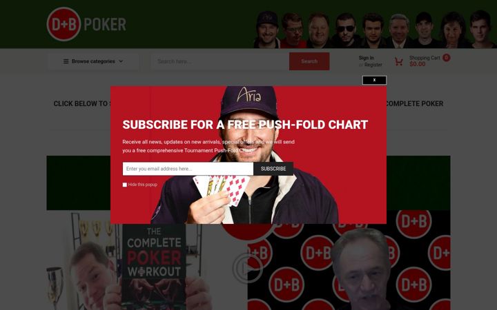 Screenshot of dandbpoker.com