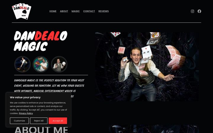Snímek obrazovky dandealomagic.co.uk