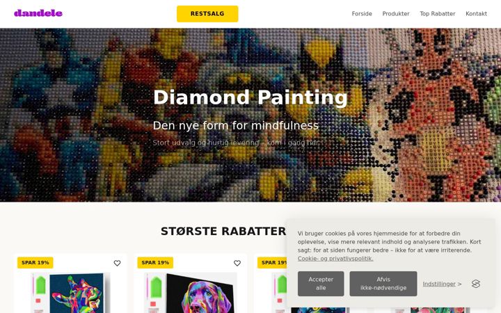 Screenshot of dandele.dk