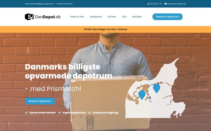 Skærmbillede af dandepot.dk