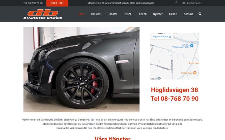 Screenshot di danderydsbilvard.se