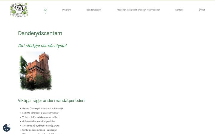 Screenshot of danderydscentern.se