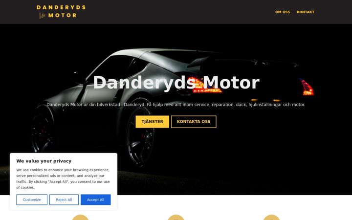 Screenshot of danderydsmotor.se