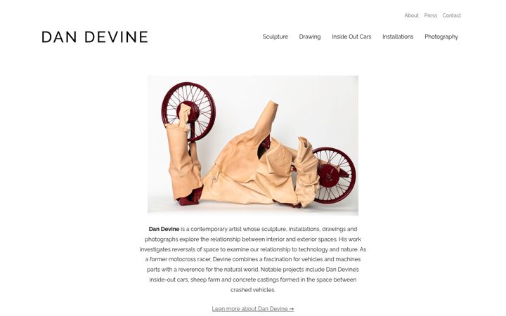 Screenshot of dandevinestudio.com