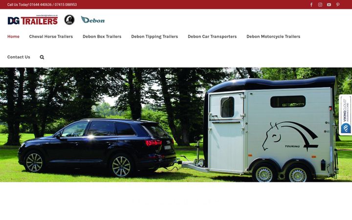 Posnetek zaslona dandgtrailers.co.uk