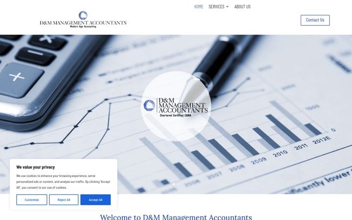 Posnetek zaslona dandmmanagementaccountants.co.uk