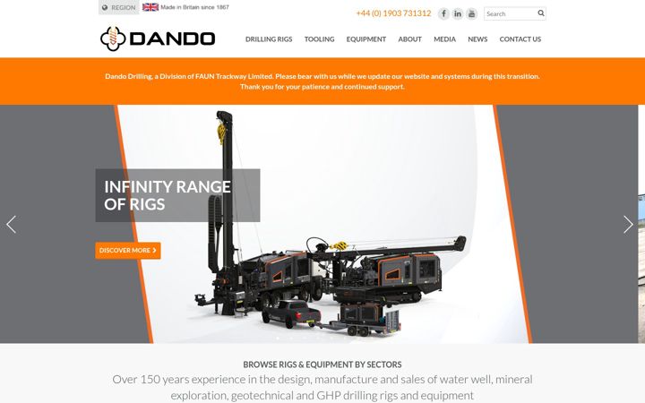 Posnetek zaslona dando.co.uk