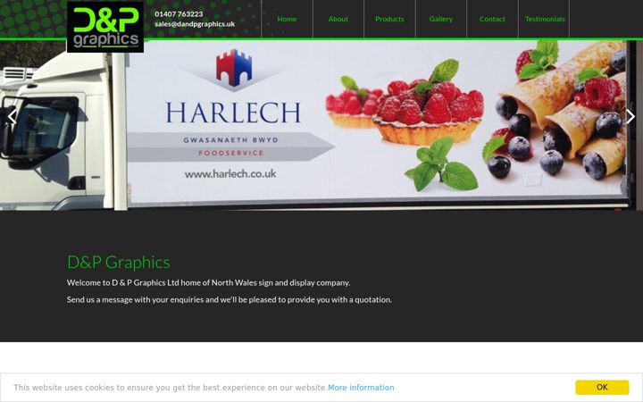 Posnetek zaslona dandpgraphics.uk