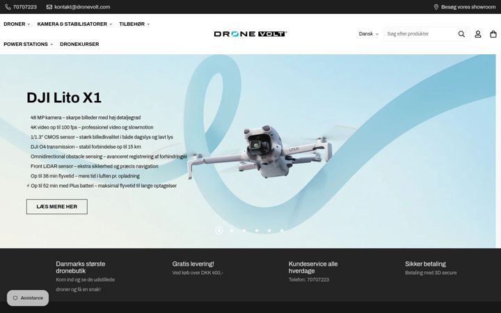 Screenshot of dandrone.dk