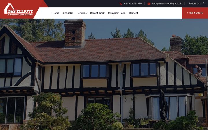 Posnetek zaslona dands-roofing.co.uk