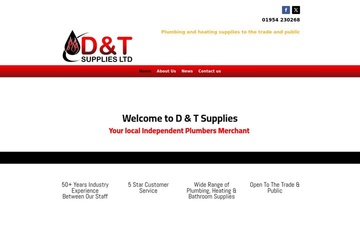 Posnetek zaslona dandtsupplies.co.uk