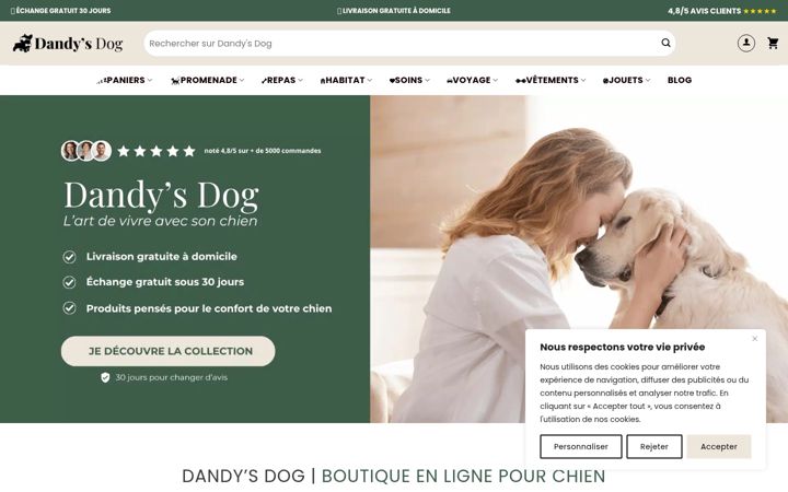 Screenshot of dandysdog.com