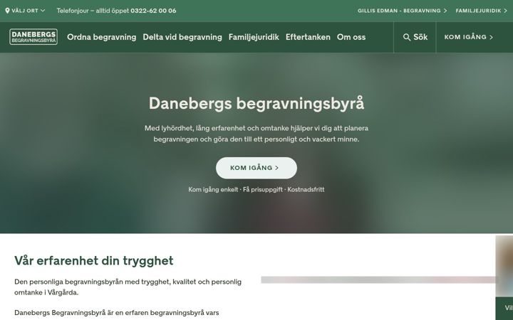 Screenshot di danebergs.se