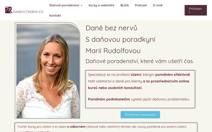 Capture d'écran de danebeznervu.cz