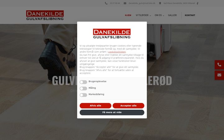 Screenshot of danekilde-gulvafslibning.dk