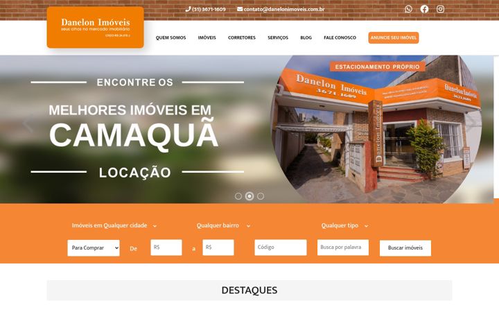 Screenshot van danelonimoveis.com.br