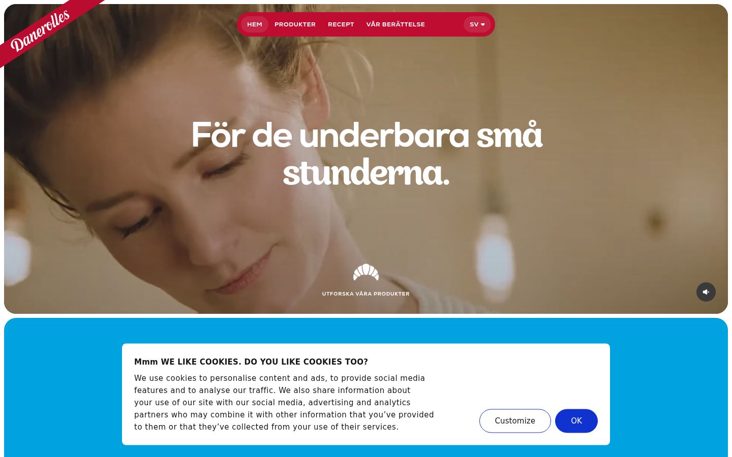 Ekrānuzņēmums ar piekrišanas baneri, kas tika rādīts pirms jebkādas mijiedarbības