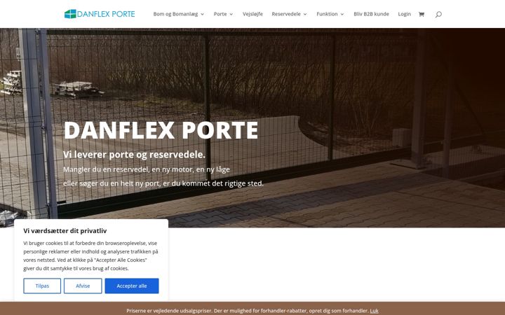 Screenshot of danflexporte.dk