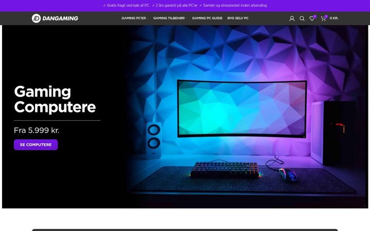Screenshot of dangaming.dk