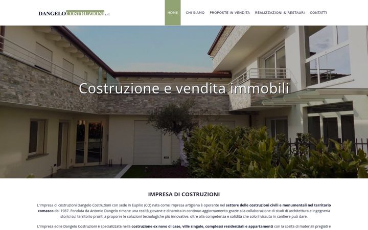 Screenshot of dangelocostruzioni.eu