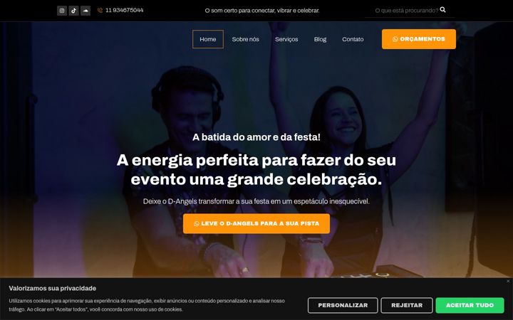 Screenshot van dangels.com.br