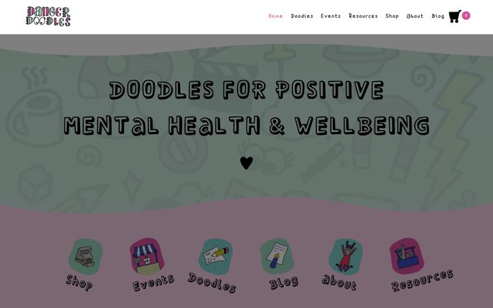 Screenshot of dangerdoodles.com