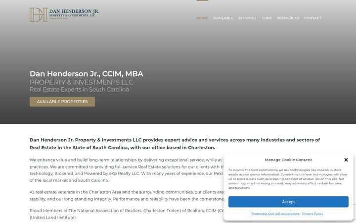 Screenshot of danhendersoncommercial.com