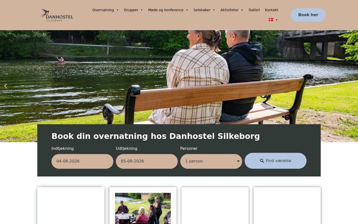 Snímek obrazovky danhostel-silkeborg.dk