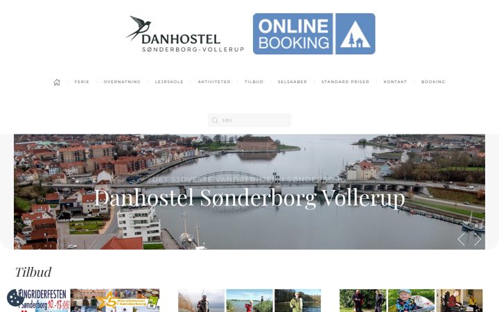 Screenshot of danhostel-sonderborg-vollerup.dk