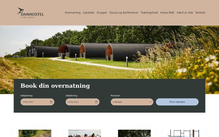 Screenshot of danhostelkjellerup.dk
