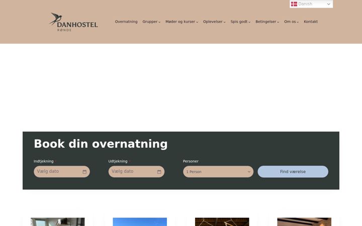 Snímek obrazovky danhostelronde.dk