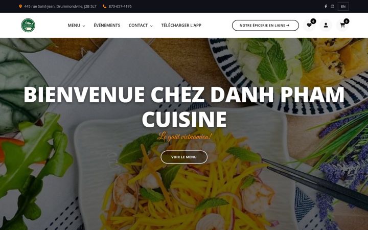 Screenshot of danhphamcuisine.com