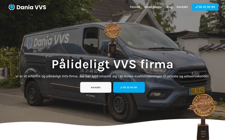 Screenshot of dania-vvs.dk