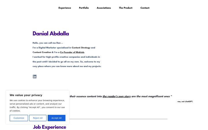 Screenshot of danialism.com
