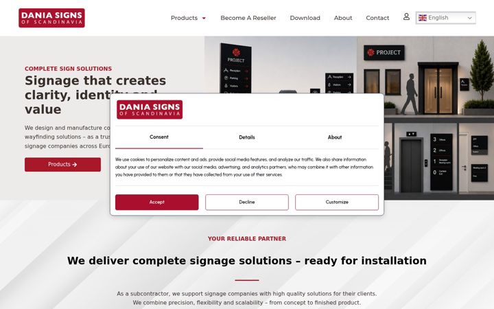 Screenshot of daniasigns.com