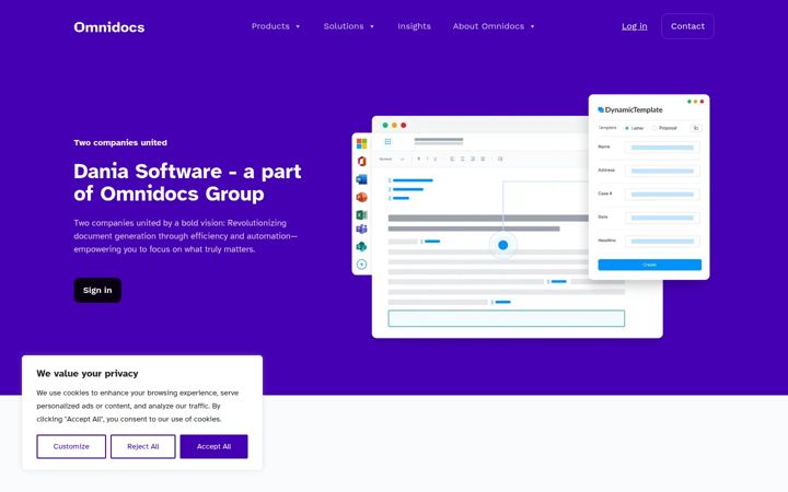 Screenshot of daniasoftware.com