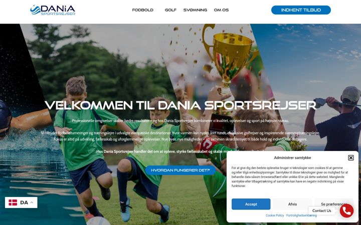 Screenshot of daniasport.dk