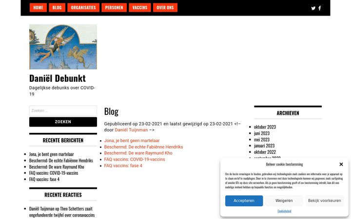 Screenshot von daniel-debunkt.nl