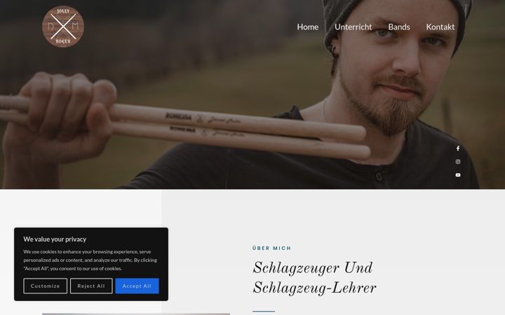 Screenshot of daniel-drums.com