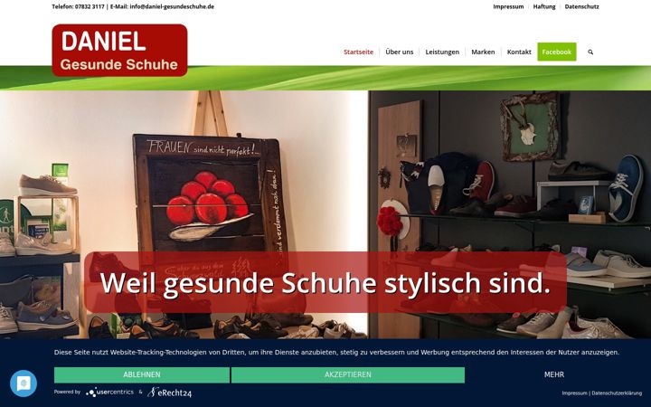 Screenshot of daniel-gesundeschuhe.de
