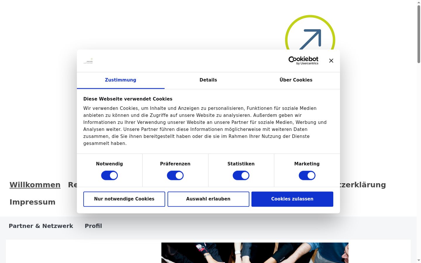 Sutikimo reklamjuostės, rodytos prieš bet kokią sąveiką, ekrano kopija