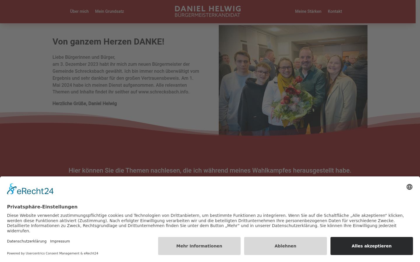 Ekrānuzņēmums ar piekrišanas baneri, kas tika rādīts pirms jebkādas mijiedarbības
