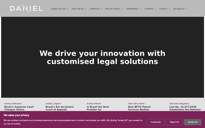 Screenshot of daniel-ip.com