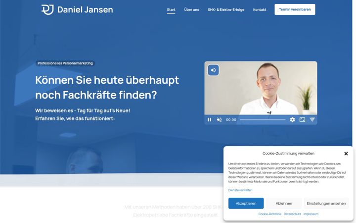 Captură de ecran a daniel-jansen.net