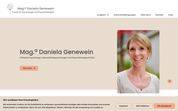 Screenshot of daniela-genewein.at