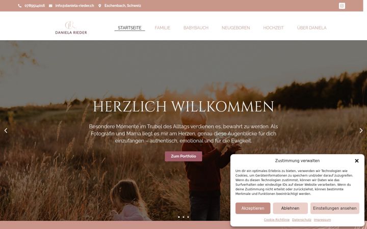 Screenshot of daniela-rieder.ch