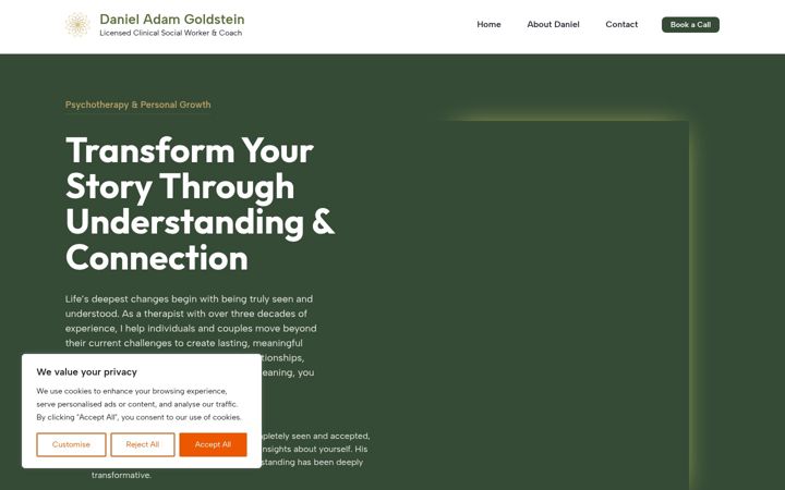 Screenshot of danieladamgoldstein.com