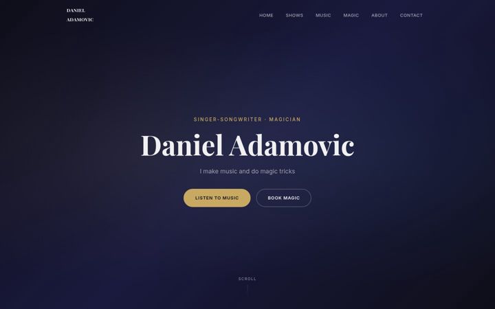 Screenshot of danieladamovic.com